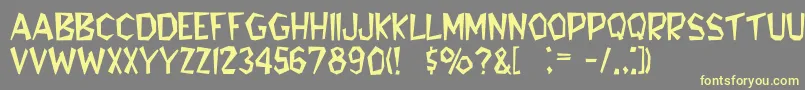 BedrockLight Font – Yellow Fonts on Gray Background