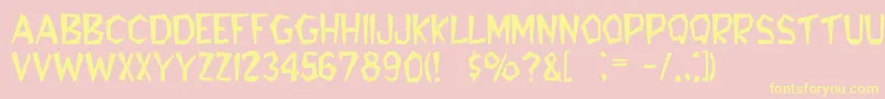 BedrockLight Font – Yellow Fonts on Pink Background