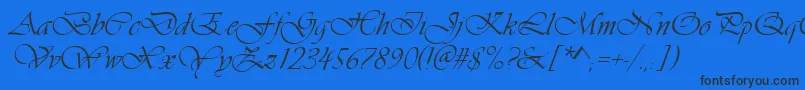 Ft38 Font – Black Fonts on Blue Background