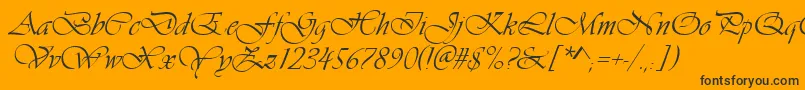 Ft38 Font – Black Fonts on Orange Background