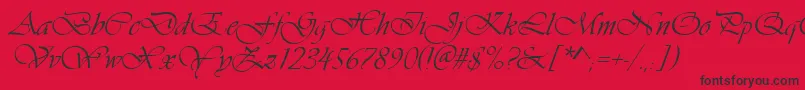 Ft38 Font – Black Fonts on Red Background