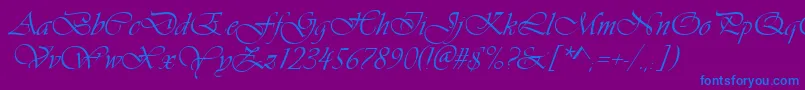 Ft38 Font – Blue Fonts on Purple Background