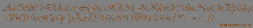 Шрифт Ft38 – коричневые шрифты на сером фоне