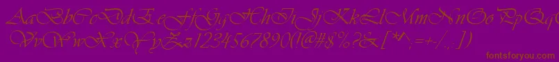 Ft38 Font – Brown Fonts on Purple Background