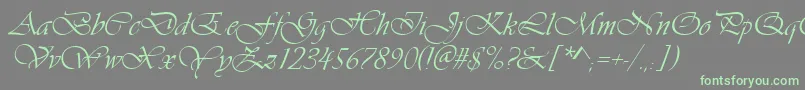 Ft38-Schriftart – Grüne Schriften auf grauem Hintergrund