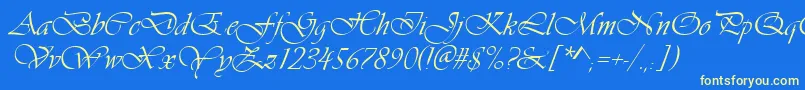 Шрифт Ft38 – жёлтые шрифты на синем фоне