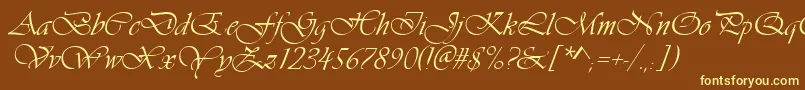 Ft38 Font – Yellow Fonts on Brown Background