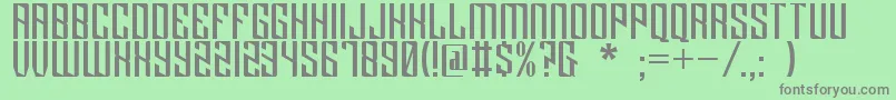 フォントKlytus – 緑の背景に灰色の文字