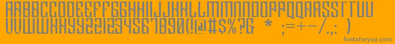 Klytus Font – Gray Fonts on Orange Background