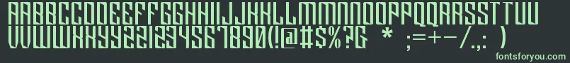 Klytus Font – Green Fonts on Black Background