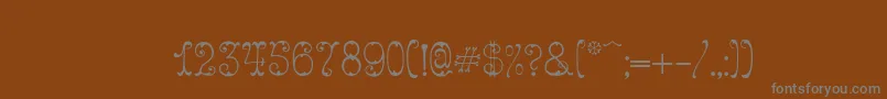 フォントFigured – 茶色の背景に灰色の文字