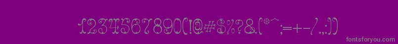 Figured-Schriftart – Graue Schriften auf violettem Hintergrund