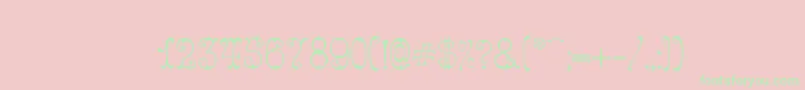 Figured Font – Green Fonts on Pink Background