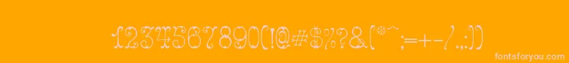フォントFigured – オレンジの背景にピンクのフォント