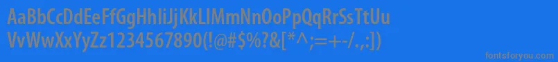 MyriadproSemiboldcond Font – Gray Fonts on Blue Background