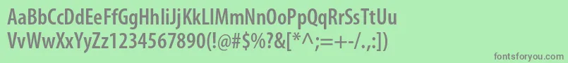 MyriadproSemiboldcond Font – Gray Fonts on Green Background