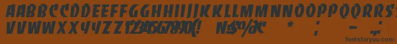 Шрифт BancoNormal – чёрные шрифты на коричневом фоне