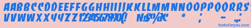 BancoNormal Font – Blue Fonts on Pink Background