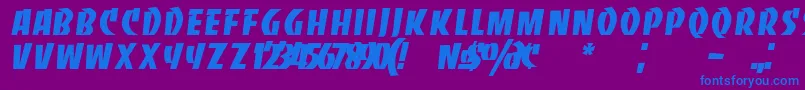 BancoNormal Font – Blue Fonts on Purple Background