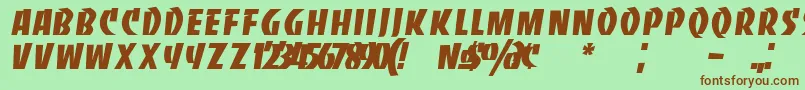 Шрифт BancoNormal – коричневые шрифты на зелёном фоне