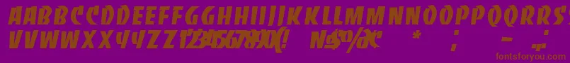 BancoNormal Font – Brown Fonts on Purple Background