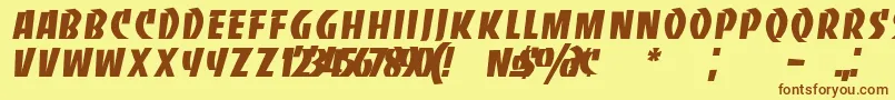 BancoNormal Font – Brown Fonts on Yellow Background