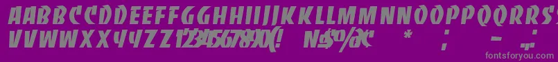 BancoNormal-fontti – harmaat kirjasimet violetilla taustalla
