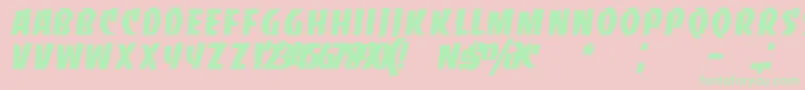 BancoNormal Font – Green Fonts on Pink Background