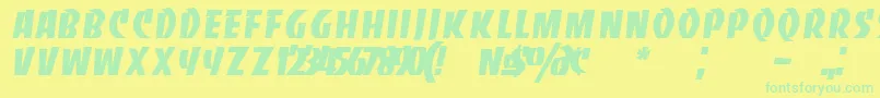 BancoNormal Font – Green Fonts on Yellow Background