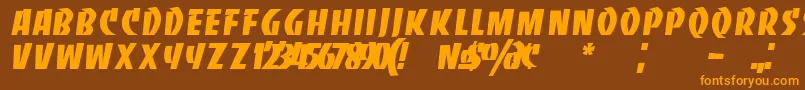 Шрифт BancoNormal – оранжевые шрифты на коричневом фоне