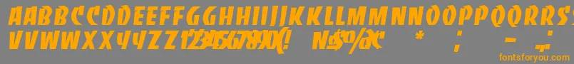 BancoNormal Font – Orange Fonts on Gray Background