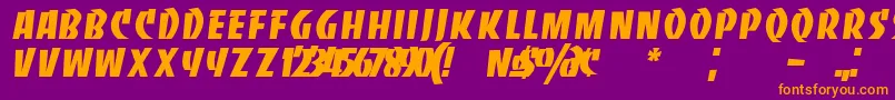 BancoNormal Font – Orange Fonts on Purple Background