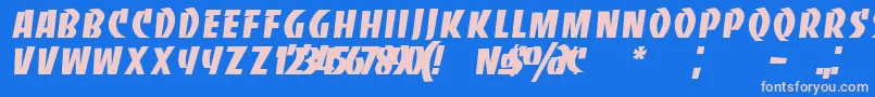 BancoNormal Font – Pink Fonts on Blue Background