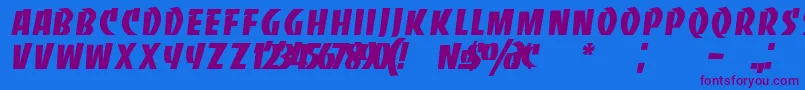 Шрифт BancoNormal – фиолетовые шрифты на синем фоне