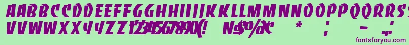 Шрифт BancoNormal – фиолетовые шрифты на зелёном фоне