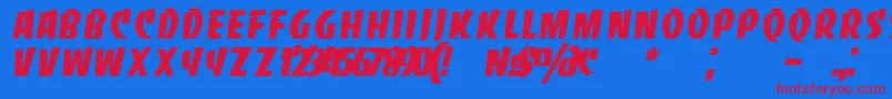 BancoNormal Font – Red Fonts on Blue Background