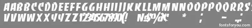 フォントBancoNormal – 灰色の背景に白い文字