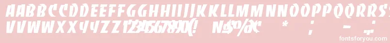 BancoNormal Font – White Fonts on Pink Background