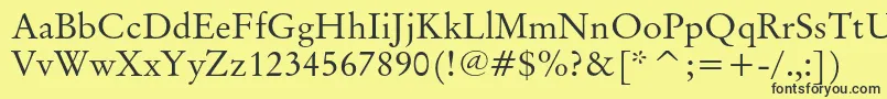 Originalgaramondcbt Font – Black Fonts on Yellow Background