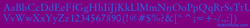 Originalgaramondcbt Font – Blue Fonts on Purple Background