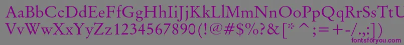 Originalgaramondcbt Font – Purple Fonts on Gray Background