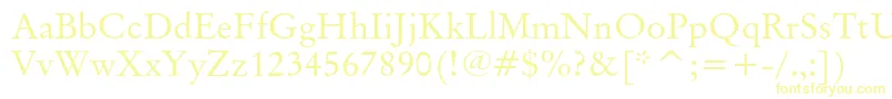 Originalgaramondcbt Font – Yellow Fonts on White Background