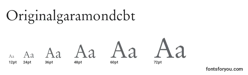 Размеры шрифта Originalgaramondcbt