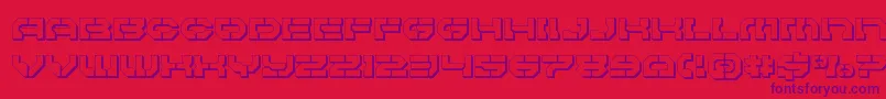 Pulsarclass3D Font – Purple Fonts on Red Background