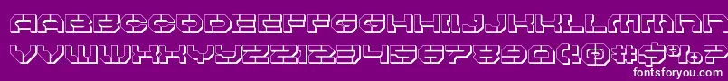 Pulsarclass3D Font – White Fonts on Purple Background