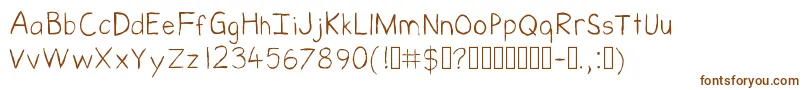 Шрифт Messen – коричневые шрифты на белом фоне