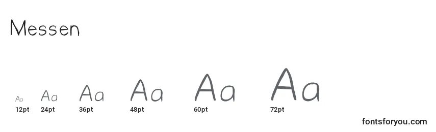 Messen Font Sizes
