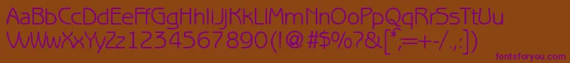 BenjaminsansRegular Font – Purple Fonts on Brown Background