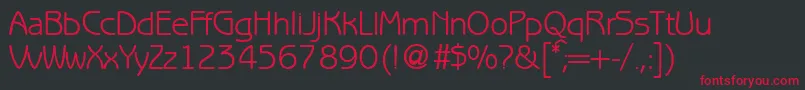 BenjaminsansRegular Font – Red Fonts on Black Background