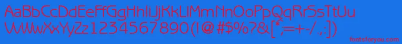 BenjaminsansRegular Font – Red Fonts on Blue Background